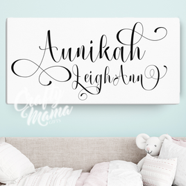 Personalized Baby Name Canvas Sign