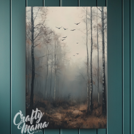 Misty Forest Canvas Sign