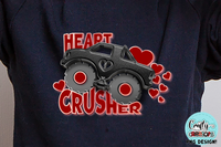 Heart Crusher Monster Truck Sublimation Png