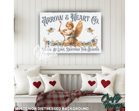 Arrow And Heart Cupid Canvas Sign