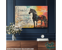 Grace And Strength Canvas Sign