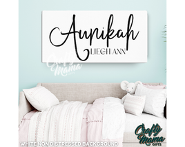 Personalized Baby Name Canvas Sign