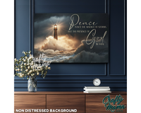 God's Peace Canvas Sign