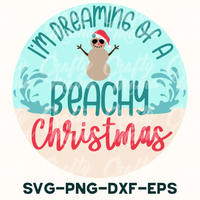 i'm dreaming a beachy christmas svg - png - dx