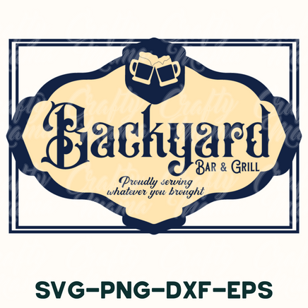 the back yard bar and grill logo