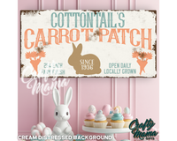 Cottontail's Carrot Patch Canvas Sign