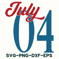 July 04 Sign Svg