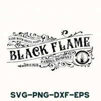 Black Flame Candle Company Vintage Sign