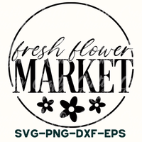 fresh flower market svg - dxf - eps