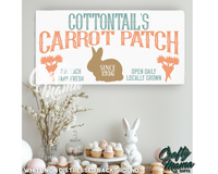 Cottontail's Carrot Patch Canvas Sign