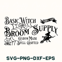 Basic Witch Broom Co Vintage Sign