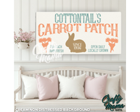 Cottontail's Carrot Patch Canvas Sign