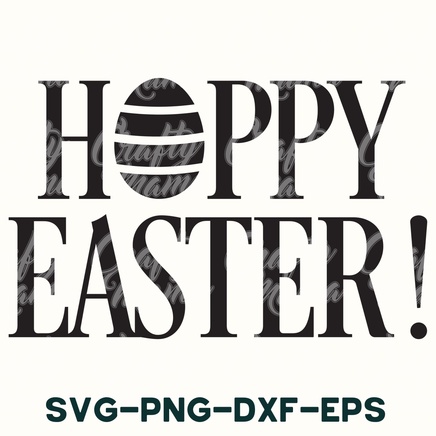 a black and white image of a happy easter svg - dxf -