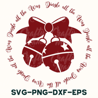 a pair of bells with the words svg - png - dxf