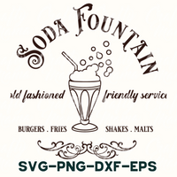 the logo for soda fountain