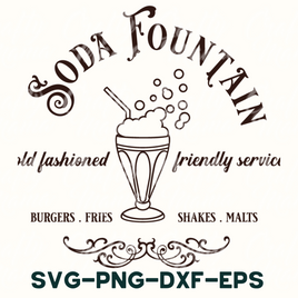 the logo for soda fountain