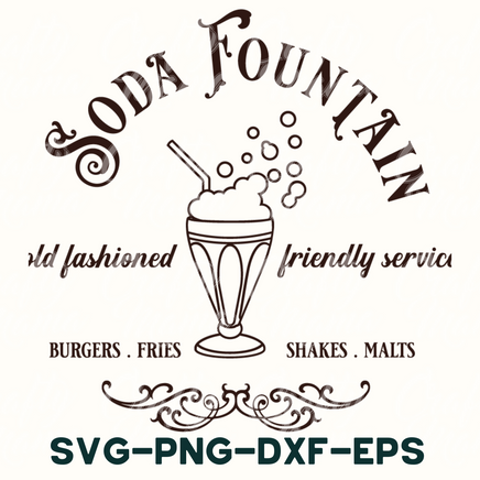 the logo for soda fountain