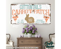 Cottontail's Carrot Patch Canvas Sign