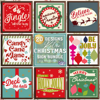 Retro Christmas Sign Bundle #1