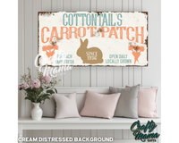 Cottontail's Carrot Patch Canvas Sign