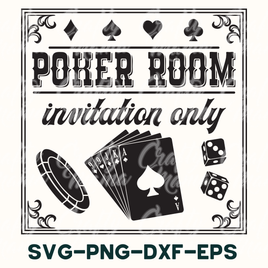 Poker Room Sign | Invitation Only