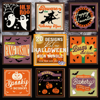 Retro Halloween Sign Bundle