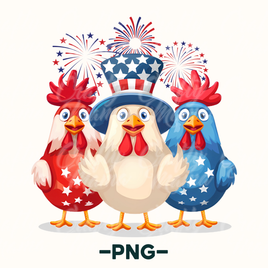 Patriotic Chickens Png