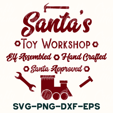 santa's toy workshop svg - png - dxf - eps