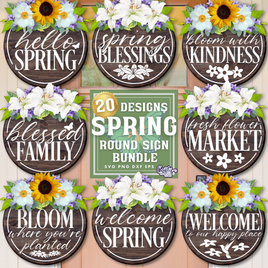 Round Spring Svg Bundle