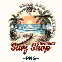 Seas And Greetings, Beach Christmas Png