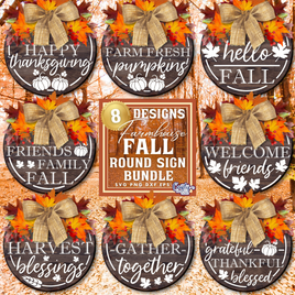 Fall Round Sign Bundle