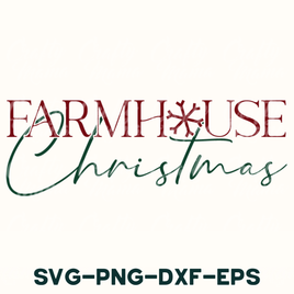 farm house christmas svg - dxf - eps