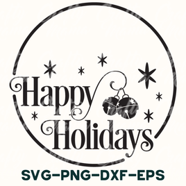 Happy Holidays Svg