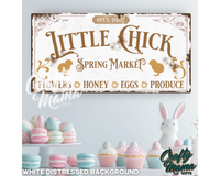 Little Chick Spring Market Canvas Sign