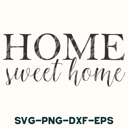 a black and white photo with the words home sweet home