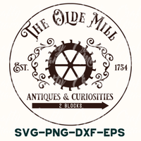 Old Mill Round Svg