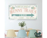 Bunny Trails Canvas Sign