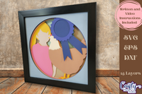 Chicken Show Girl 3D Shadow Box File