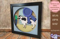 Cow Show 3D Shadow Box File