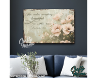 He Makes Everything Beautiful Canvas Sign