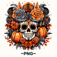 Skull And Pumpkin Png