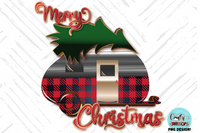 Merry Christmas Camper Sublimation Png