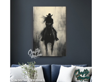 Western Cowgirl Canvas Sign