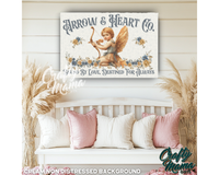 Arrow And Heart Cupid Canvas Sign