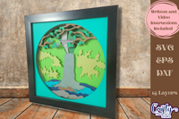 Waterfall 3D Shadow Box File