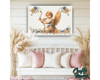 Vintage Cupid Canvas Sign