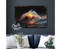 Ocean Wave Canvas Sign