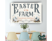 Easter At The Farm Canvas Sign