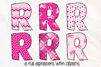 Breast Cancer Awareness Doodle Alphabet