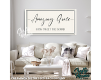 Amazing Grace Hymn Canvas Sign